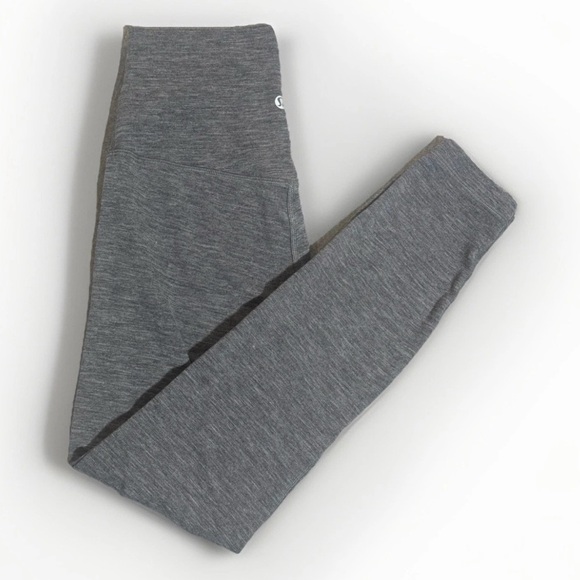 Lululemon Under Gray Blend Leggings Women's Size 4 Activewear Yoga Gym Hiking - Picture 1 of 6